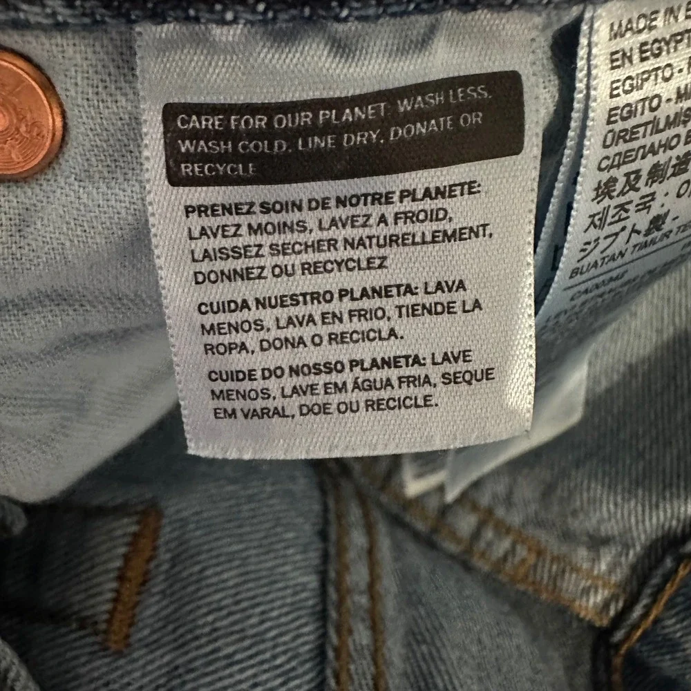 Levi's 501 Mens‎ W34 L32 Button Fly Straight Leg Blue Denim Jeans